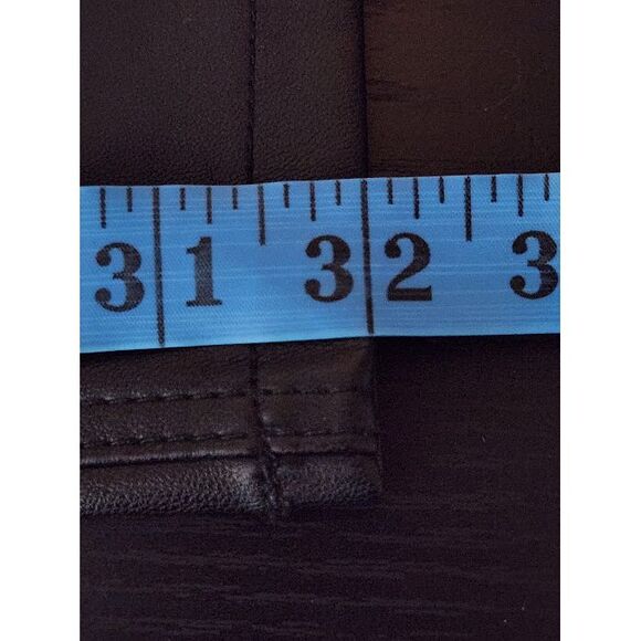 Zara Black Faux Leather Pants Straight High Rise Size 4 US 36 EUR Polyurethane - Picture 8 of 8